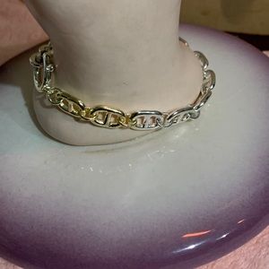 Silver tone  & Gold tone  Metal Bracelet